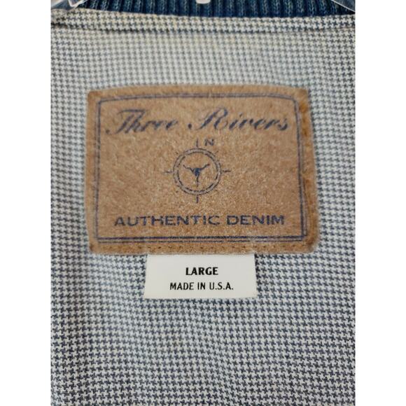 Three Rivers ~Men's L~ Authentic Denim Jacket/Bomber "Little Tots For BIG Boys" - Picture 2 of 16